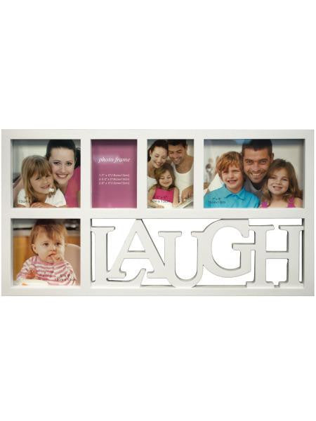 White Laugh Collage Photo Frame (Available in a pack of 12)