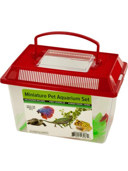 Miniature Pet Aquarium Set (Available in a pack of 4)