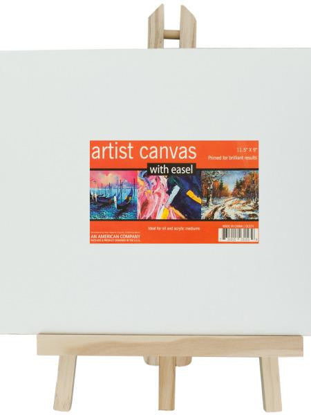 Small Artist Canvas with Wooden Easel Set (Available in a pack of 4)