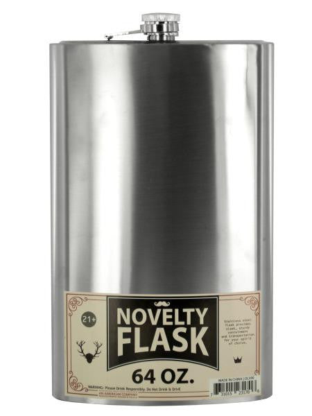 Oversized Stainless Steel Novelty Flask (Available in a pack of 1)