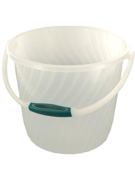 Plastic Bucket with Anti-Slip Swivel Handle (Available in a pack of 4)