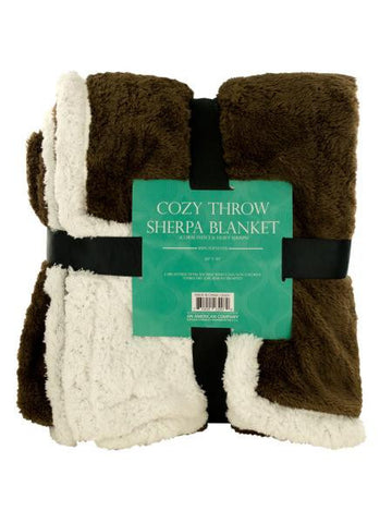 Cozy Coral Fleece &amp; Heavy Sherpa Throw Blanket (Available in a pack of 1)