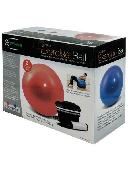 Exercise Ball with Pump Set (Available in a pack of 1)