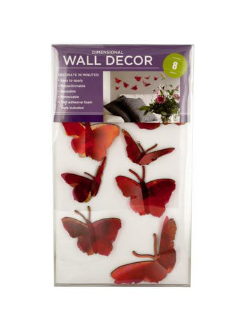 Flock of Butterflies Self-Adhesive Wall Decor (Available in a pack of 4)