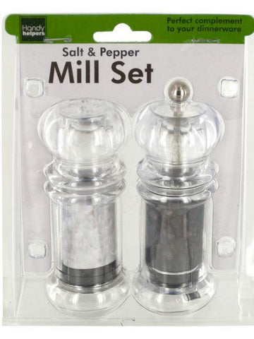 Salt Shaker &amp; Pepper Mill Set (Available in a pack of 4)