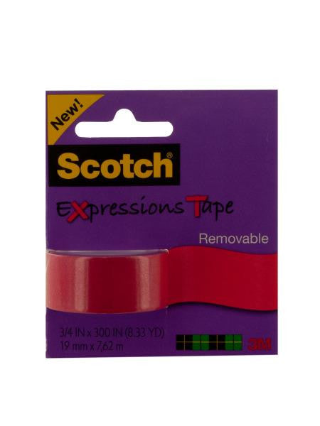 Scotch Expressions Removable Tape - Red (Available in a pack of 12)