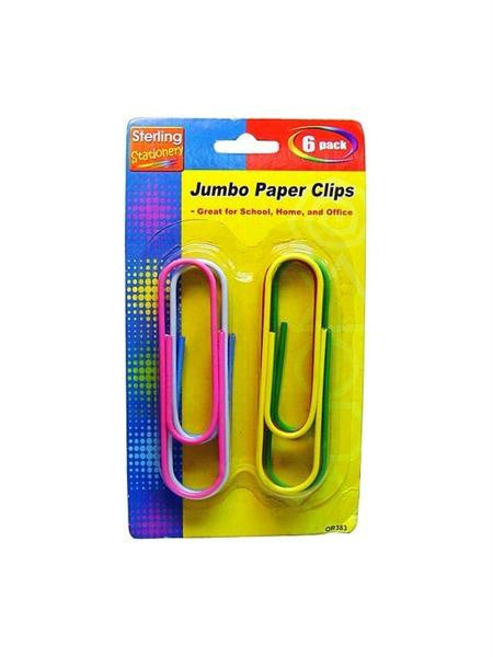 Colored Jumbo Paper Clips (Available in a pack of 36)