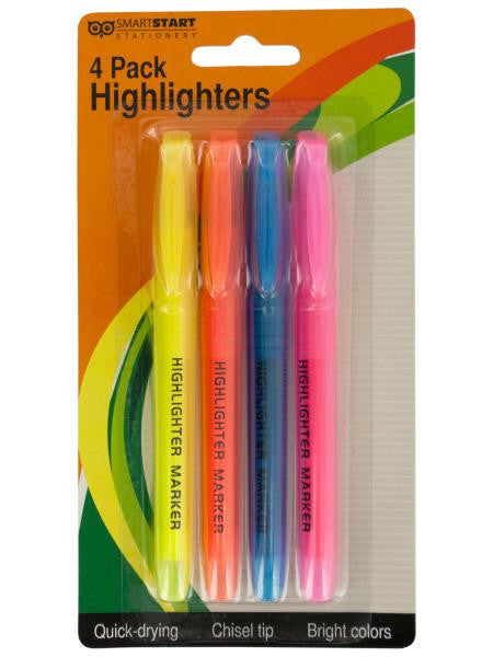 Quick-Drying Chisel Tip Highlighters Set (Available in a pack of 18)