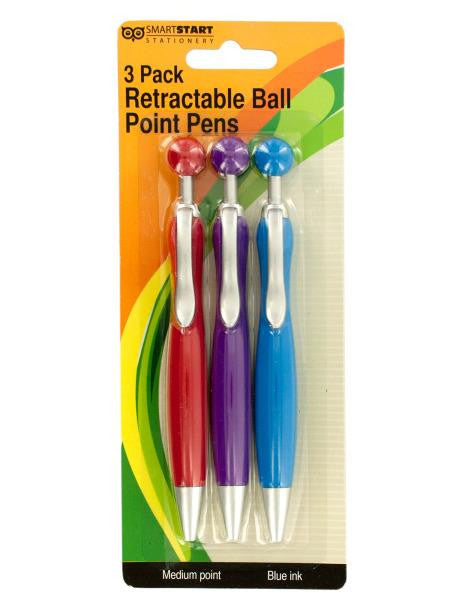 Retractable Ball Point Pens Set (Available in a pack of 24)