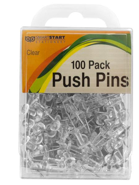 Clear Push Pins (Available in a pack of 12)