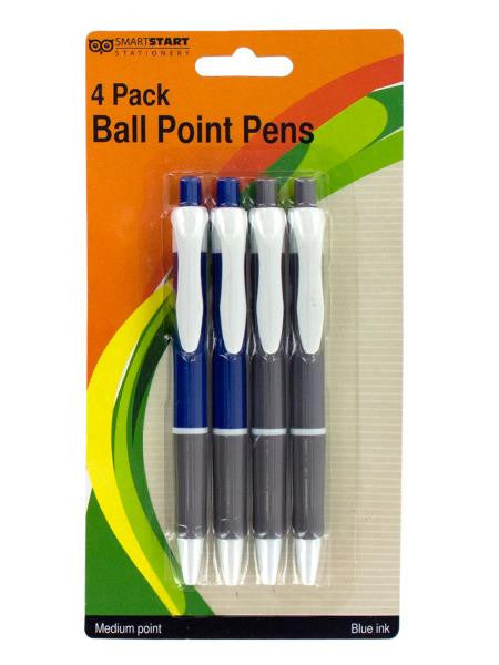 Blue Retractable Ball Point Pens Set (Available in a pack of 12)