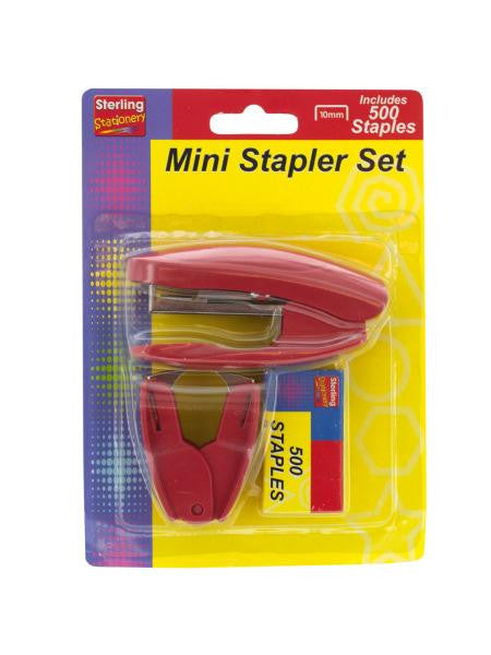 Mini Stapler Set with Staple Remover (Available in a pack of 12)