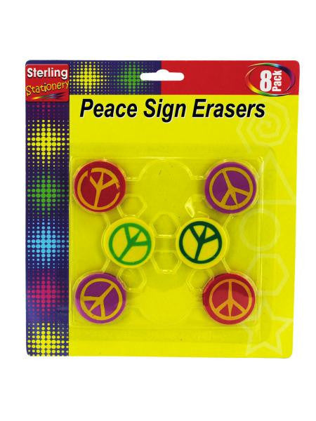 Peace Sign Erasers (Available in a pack of 24)