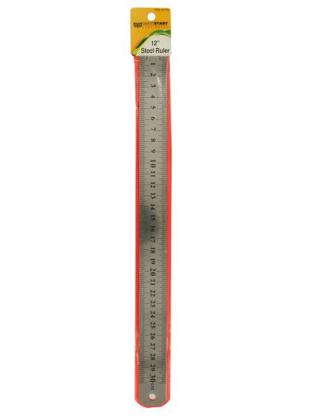 Standard &amp; Metric Steel Ruler (Available in a pack of 24)