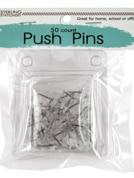 Clear Plastic Push Pins (Available in a pack of 24)