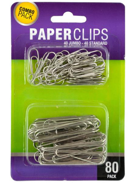 Standard &amp; Jumbo Paper Clips Set (Available in a pack of 24)