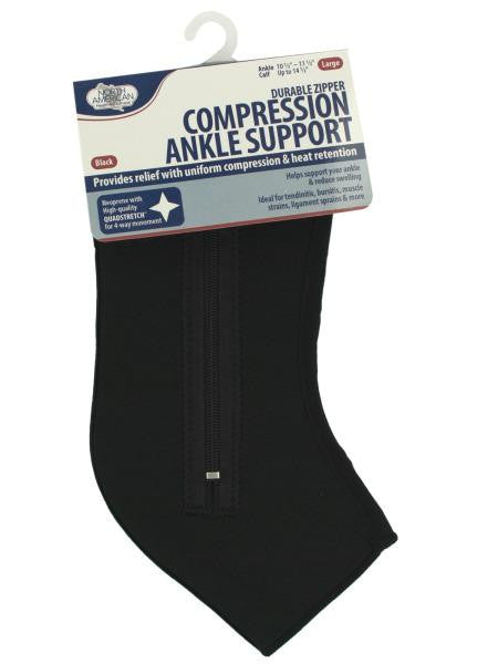 Large Black Compression Ankle Support (Available in a pack of 8)