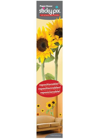 Sunflowers Sticky Pix Adhesive Wall Decor (Available in a pack of 4)