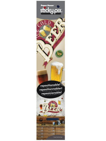 Ice Cold Beer Sticky Pix Adhesive Wall Decor (Available in a pack of 4)