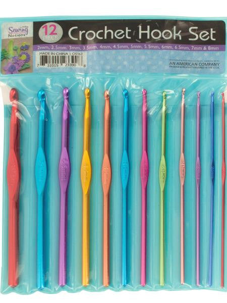 Aluminum Crochet Hook Set (Available in a pack of 6)