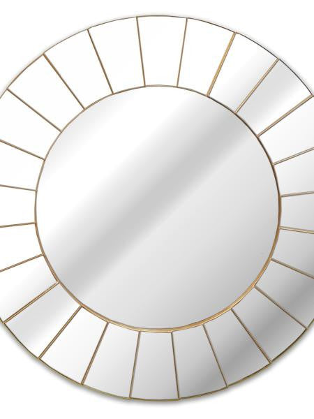 Champagne Stepped Round Wall Mirror (Available in a pack of 4)