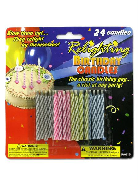 Relighting Birthday Candles (Available in a pack of 24)