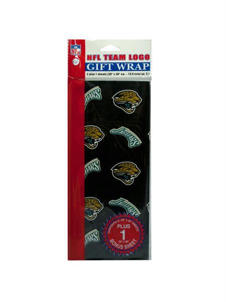 Jacksonville Jaguars Team Logo Flat Gift Wrap (Available in a pack of 24)