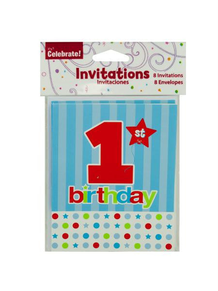 1st Birthday Invitations (Available in a pack of 24)