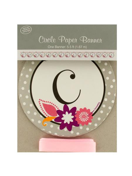 Congratulations Circle Paper Banner (Available in a pack of 18)