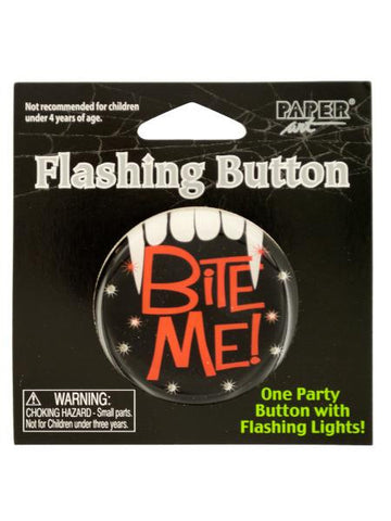 Halloween Flashing Bite Me Button (Available in a pack of 24)