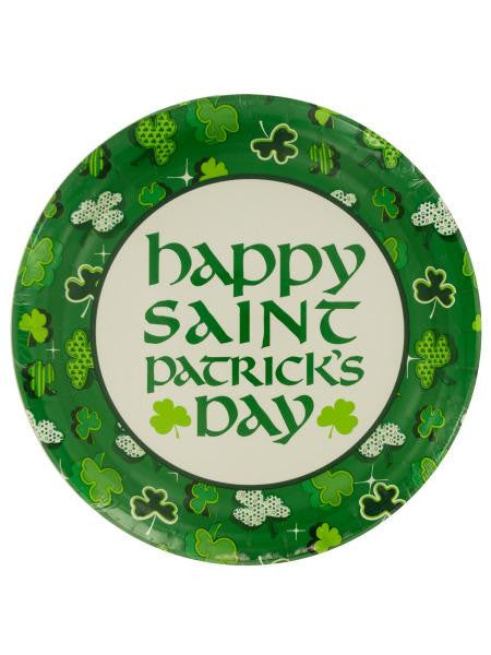 Shamrock Party Round Plates Set (Available in a pack of 24)