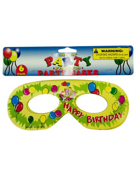 Birthday Party Masks (Available in a pack of 24)