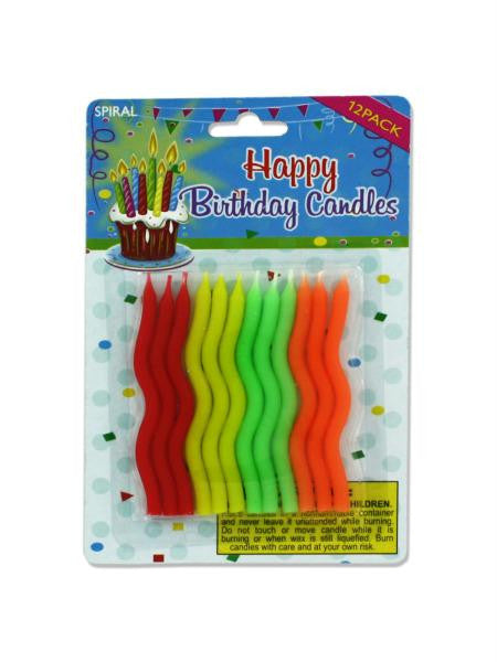 Spiral Birthday Candles (Available in a pack of 36)