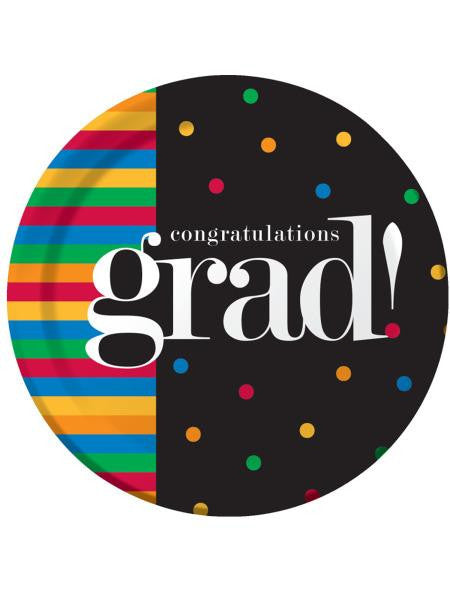 Grad U Made It Round Plates Set (Available in a pack of 24)