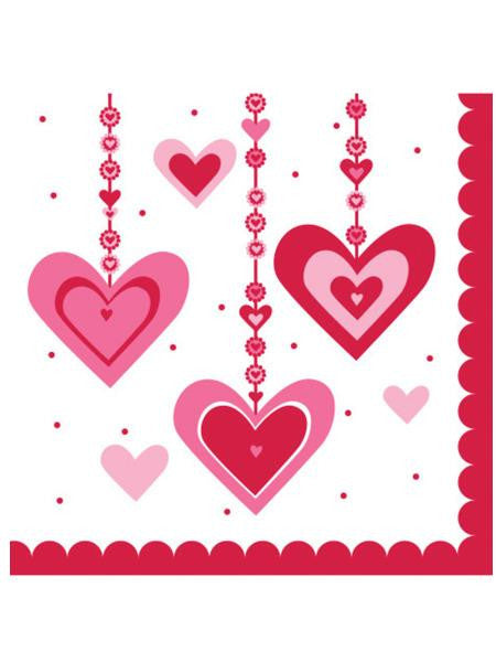 Heart Dazzler Lunch Napkins Set (Available in a pack of 24)