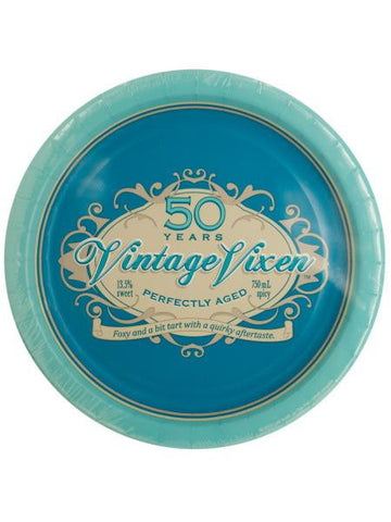 Vintage Vixen 50 Birthday Party Plates (Available in a pack of 24)