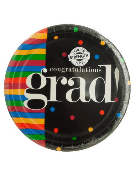 Congratulations Grad Party Plates (Available in a pack of 24)