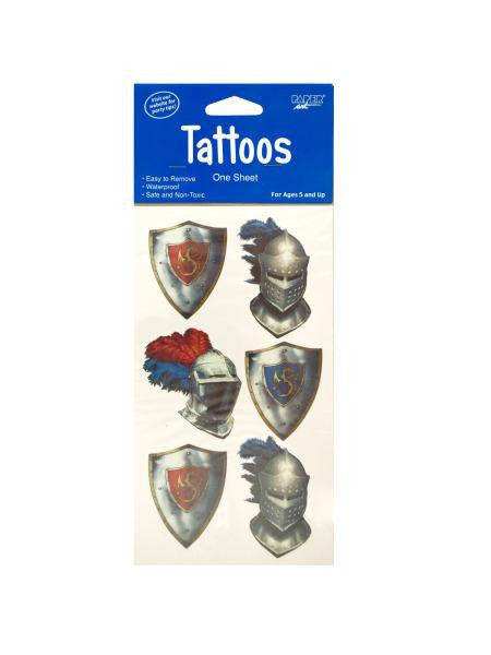 Valiant Knight Temporary Tattoos (Available in a pack of 24)