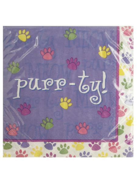 Purr-ty Time Lunch Napkins (Available in a pack of 24)