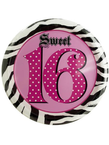 Sweet 16 Birthday Plates (Available in a pack of 24)