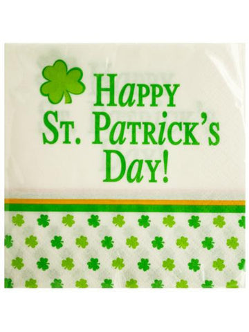 Happy St. Patrick&#039;s Day Beverage Napkins (Available in a pack of 24)