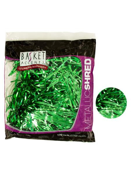 Large Green Metallic Gift Shred (Available in a pack of 24)