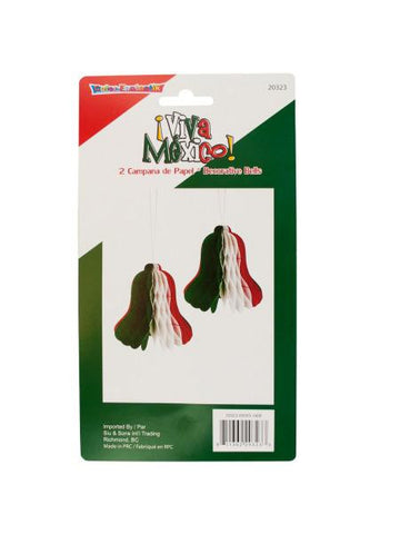 Viva Mexico Decorative Hanging Paper Bells (Available in a pack of 24)