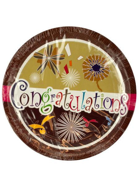 Congratulations Party Dessert Plates (Available in a pack of 24)