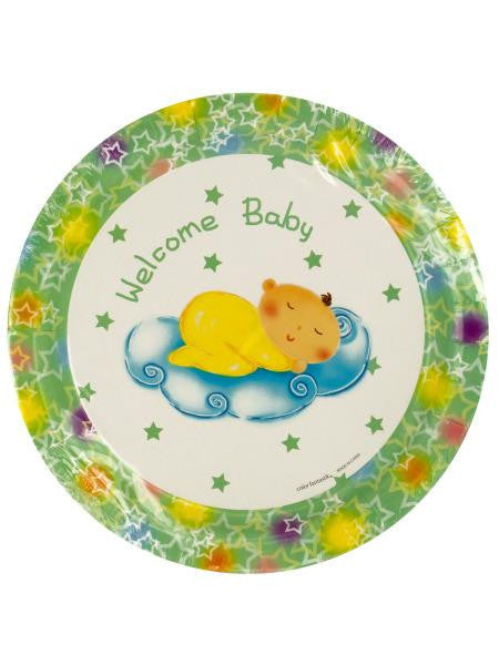 Welcome Baby Party Dinner Plates (Available in a pack of 24)