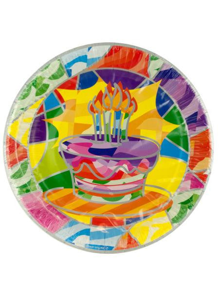 Birthday Cake Party Dessert Plates (Available in a pack of 24)