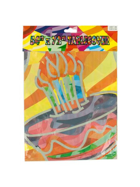 Birthday Cake Printed Tablecover (Available in a pack of 24)