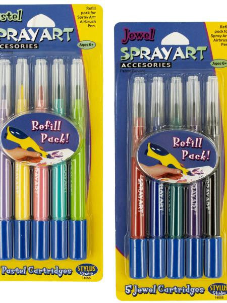 Spray Art Airbrush Pen Refill Cartridges (Available in a pack of 24)