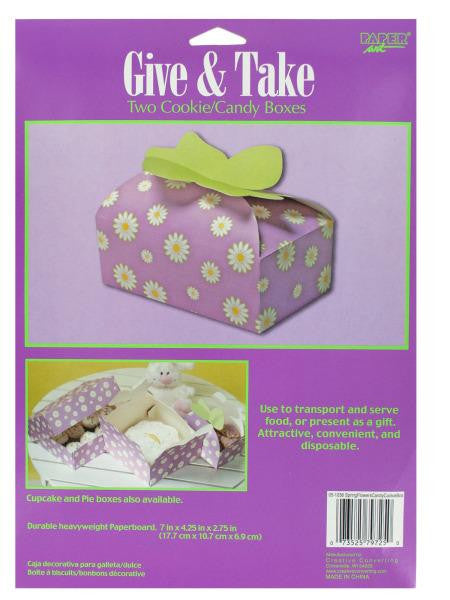 Spring Flowers Candy &amp; Cookie Boxes (Available in a pack of 24)