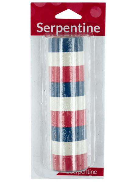 Red White &amp; Blue Paper Serpentine Streamer (Available in a pack of 24)